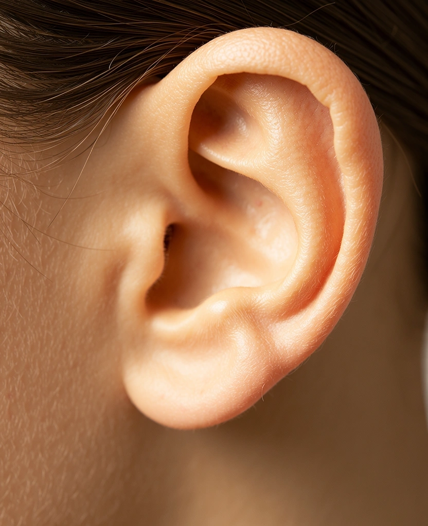 Detalle artístico de la anatomía auditiva